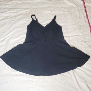 Torrid Black size 00 Peplum Button Tank Top